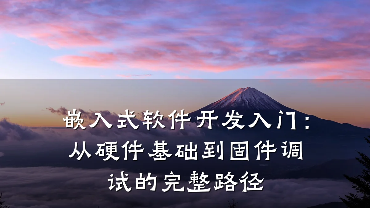 嵌入式软件开发入门:从硬件基础到固件调试的完整路径