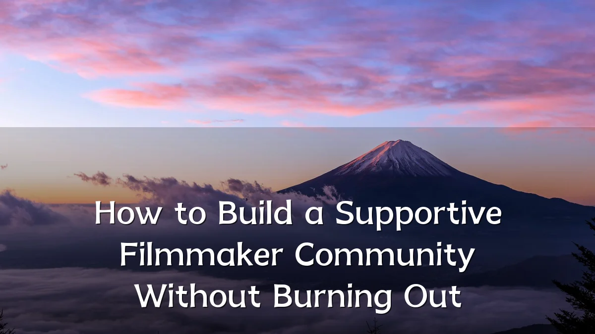 How to Build a Supportive Filmmaker Community Without Burning Out