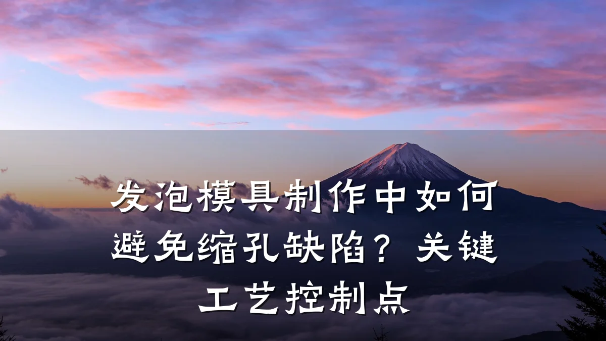 发泡模具制作中如何避免缩孔缺陷?关键工艺控制点