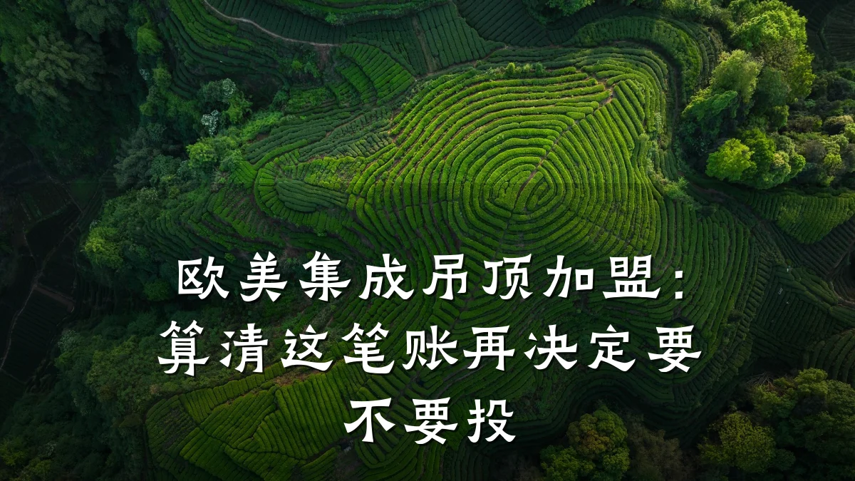 欧美集成吊顶加盟:算清这笔账再决定要不要投